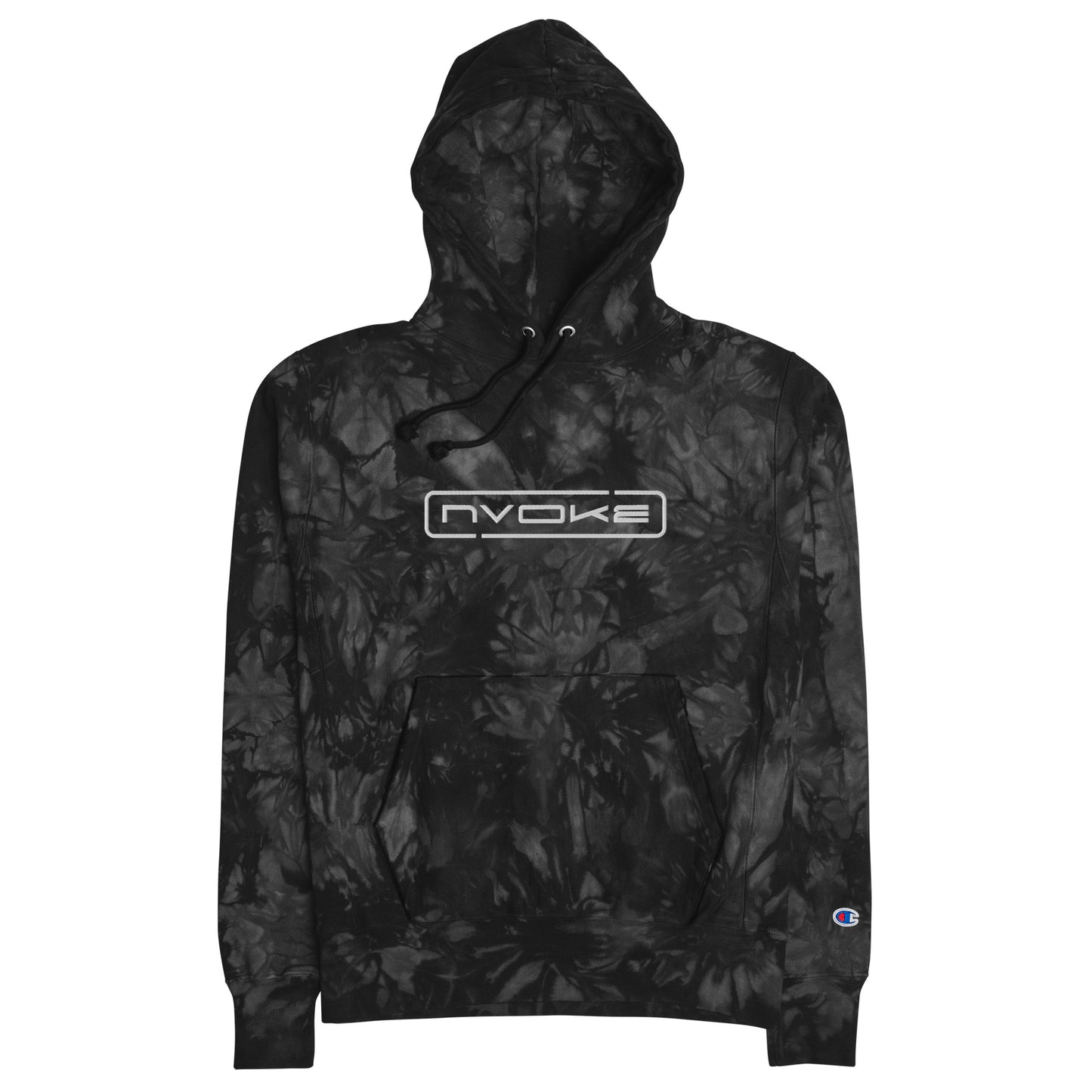 Embroidered Champion tie-dye hoodie