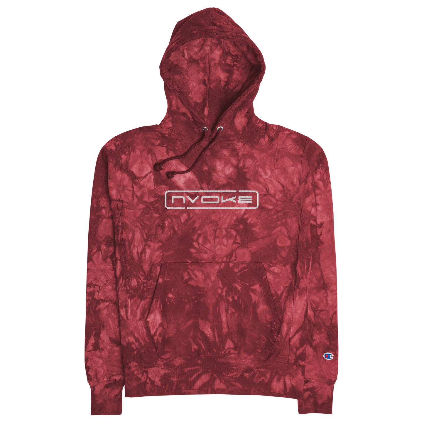 Embroidered Champion tie-dye hoodie